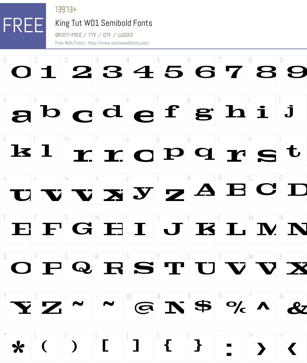 King Tut Font Screenshots
