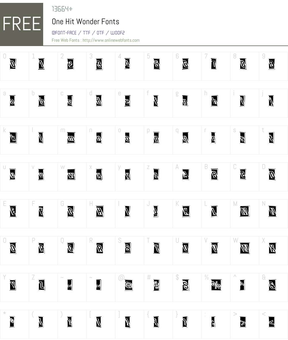 One Hit Wonder Font Screenshots