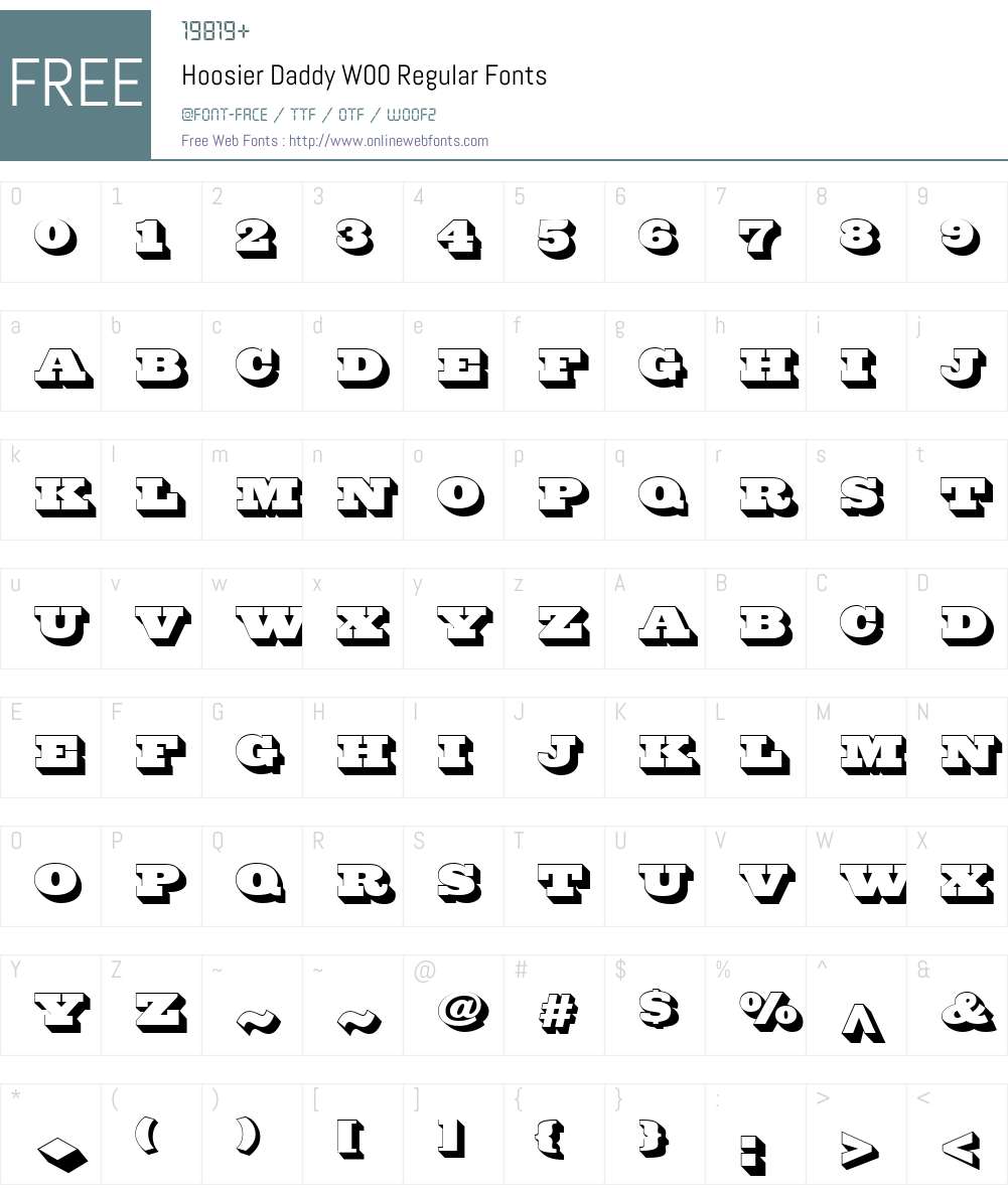 Hoosier Daddy Font Screenshots