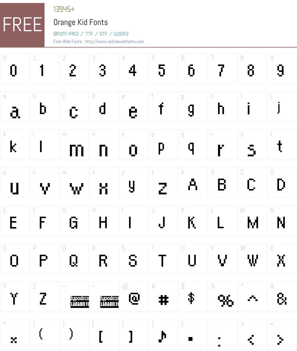 Orange Kid Font Screenshots