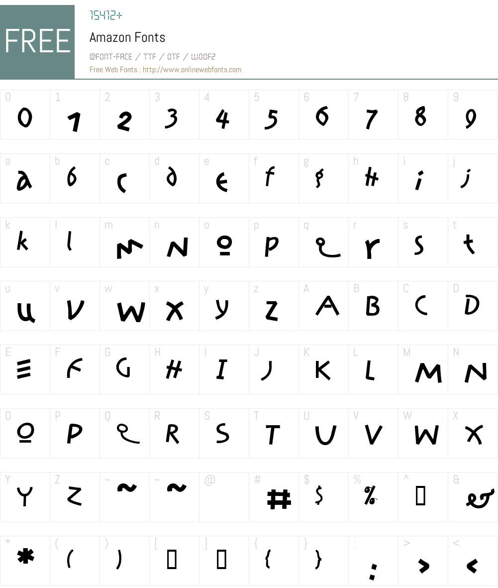 Amazon Font Screenshots