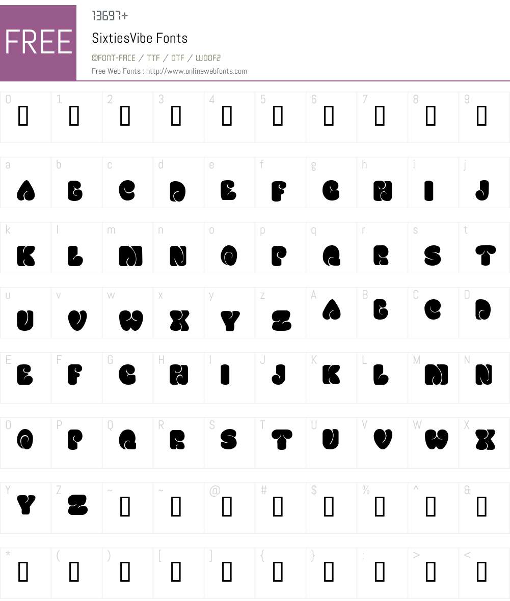 SixtiesVibe Font Screenshots