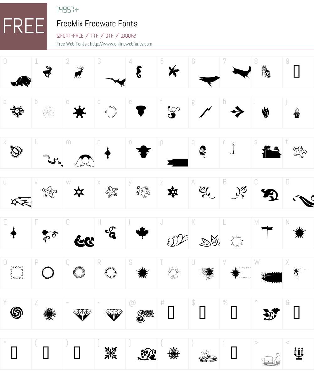 FreeMix Font Screenshots