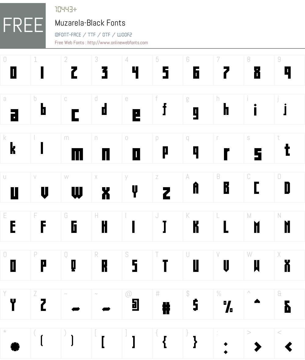 Muzarela 19 Font Screenshots