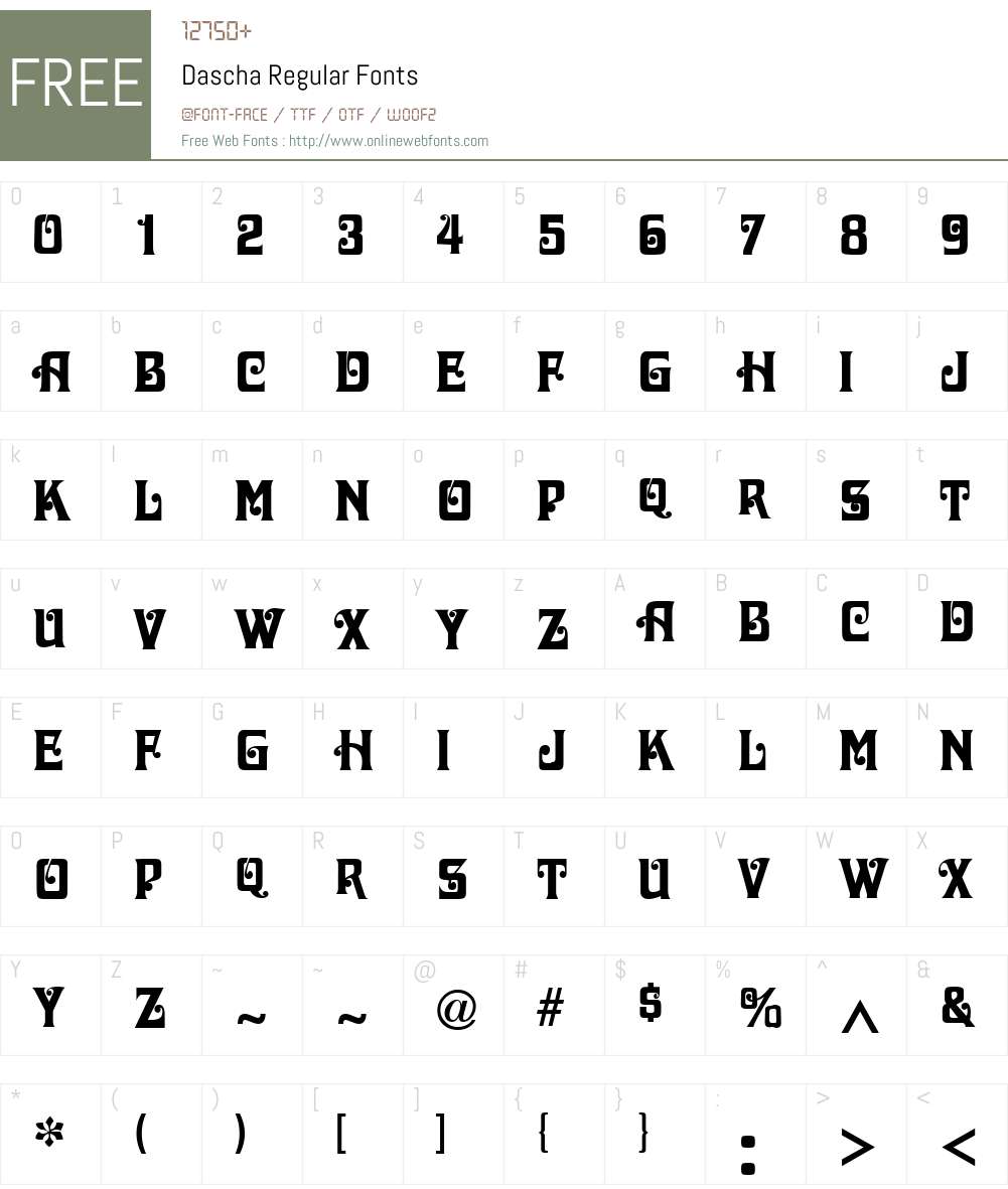 Dascha Font Screenshots
