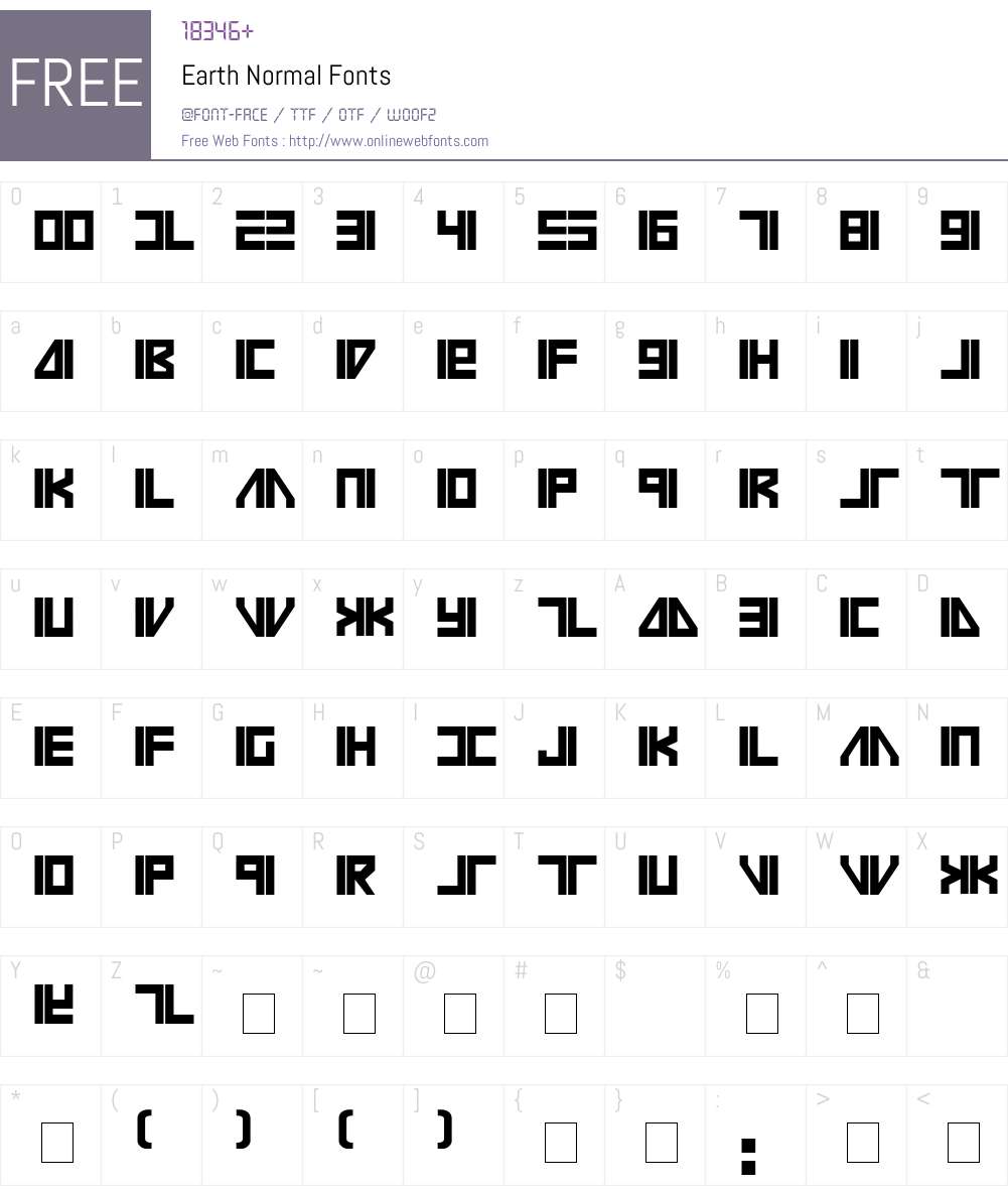 Earth Font Screenshots