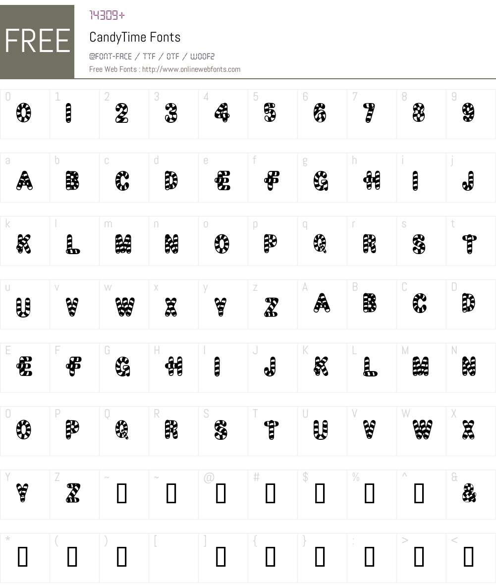 CandyTime Font Screenshots