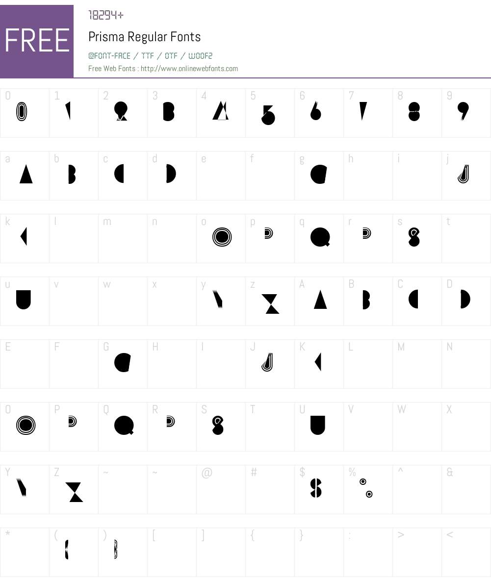 Prisma Font Screenshots