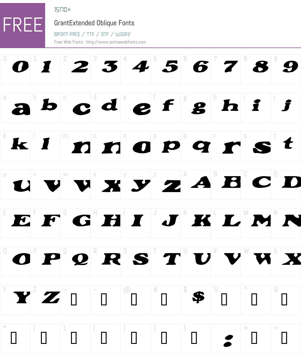GrantExtended Font Screenshots