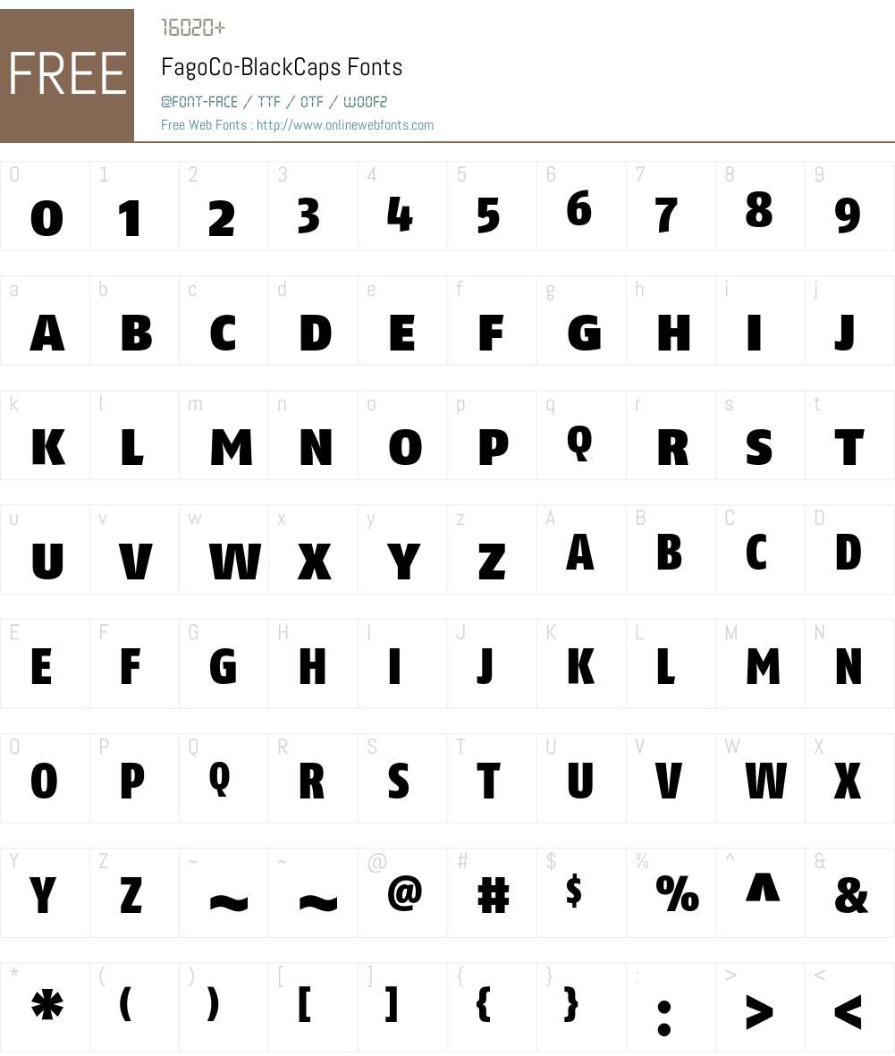 FagoCo Font Screenshots
