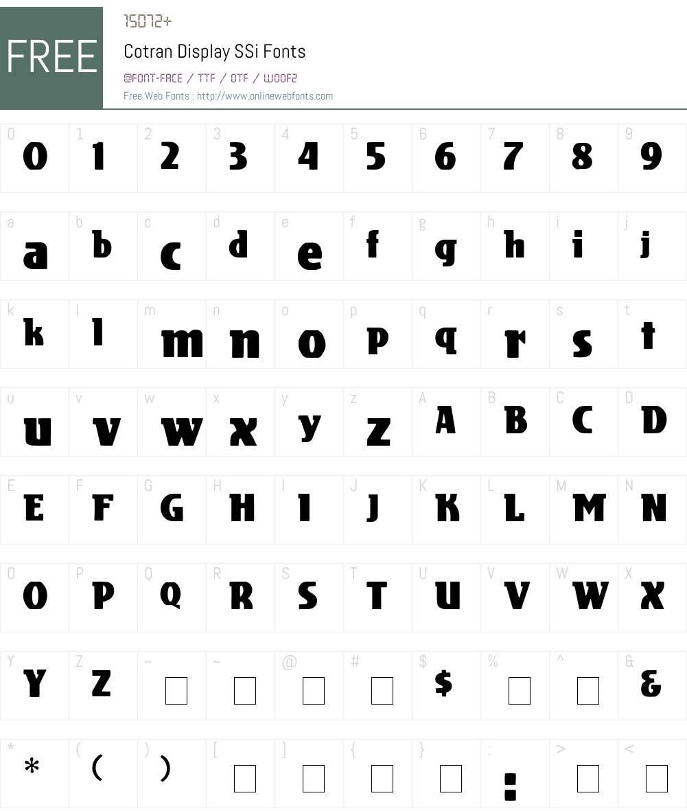 Cotran Display SSi Font Screenshots