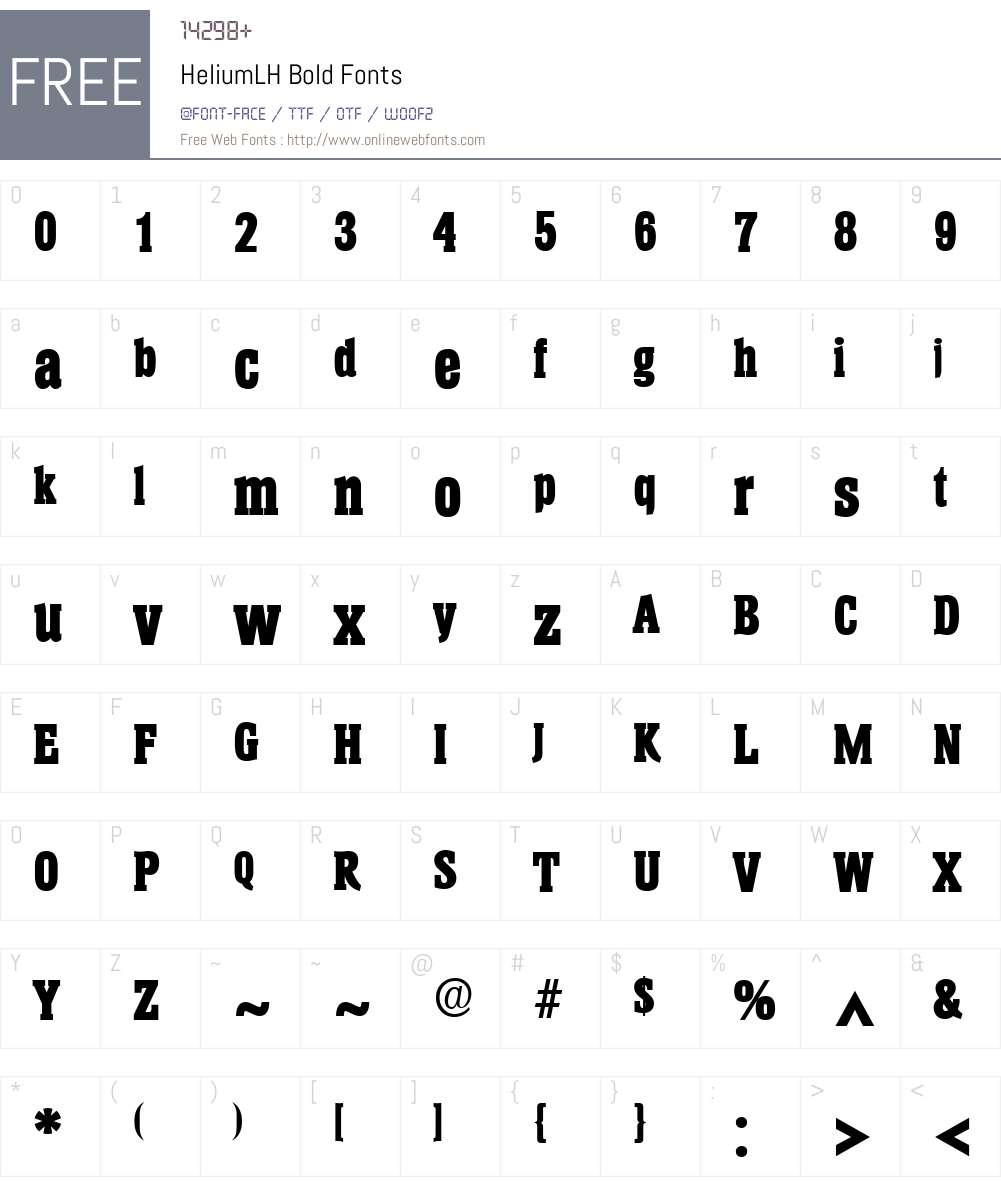 HeliumLH Font Screenshots