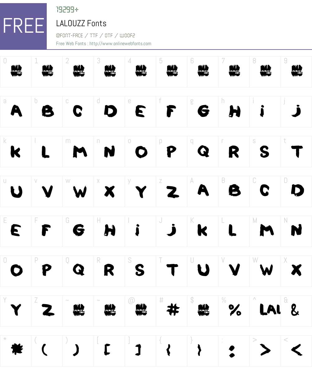 LALOUZZ Font Screenshots