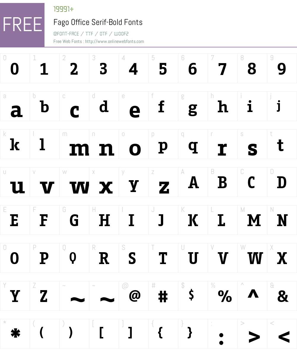 Fago Office Serif Font Screenshots