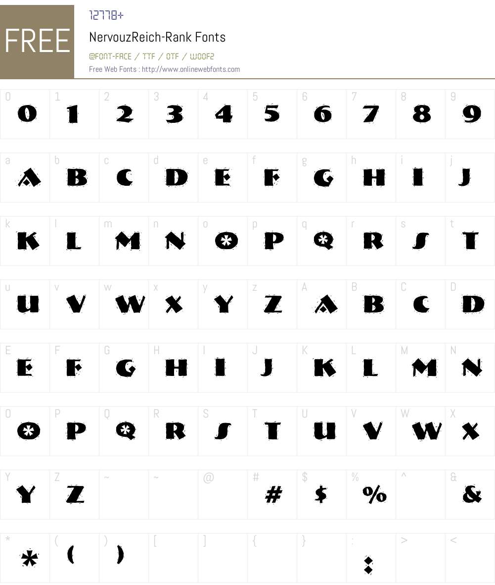NervouzReich Font Screenshots