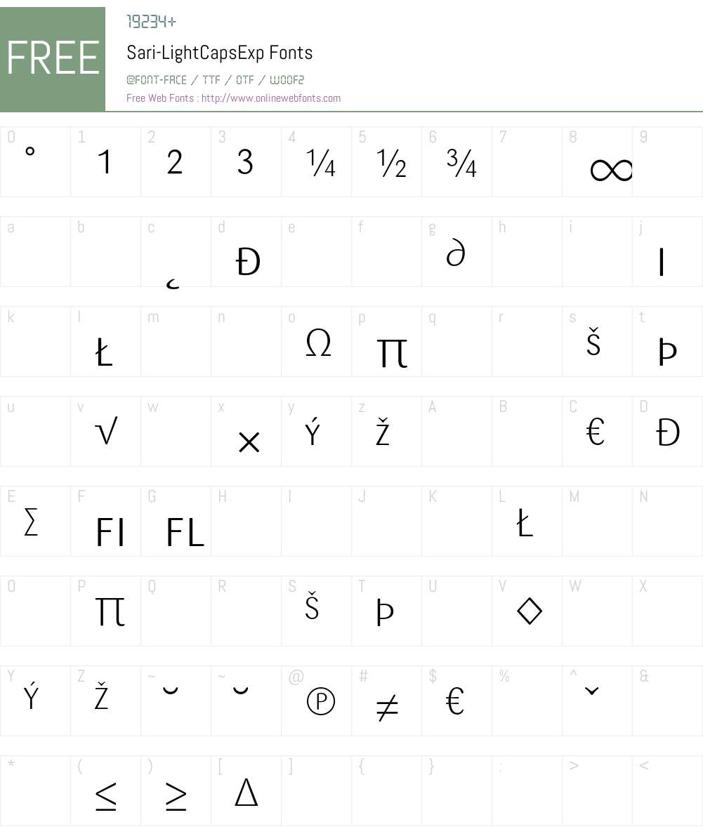 Sari Font Screenshots