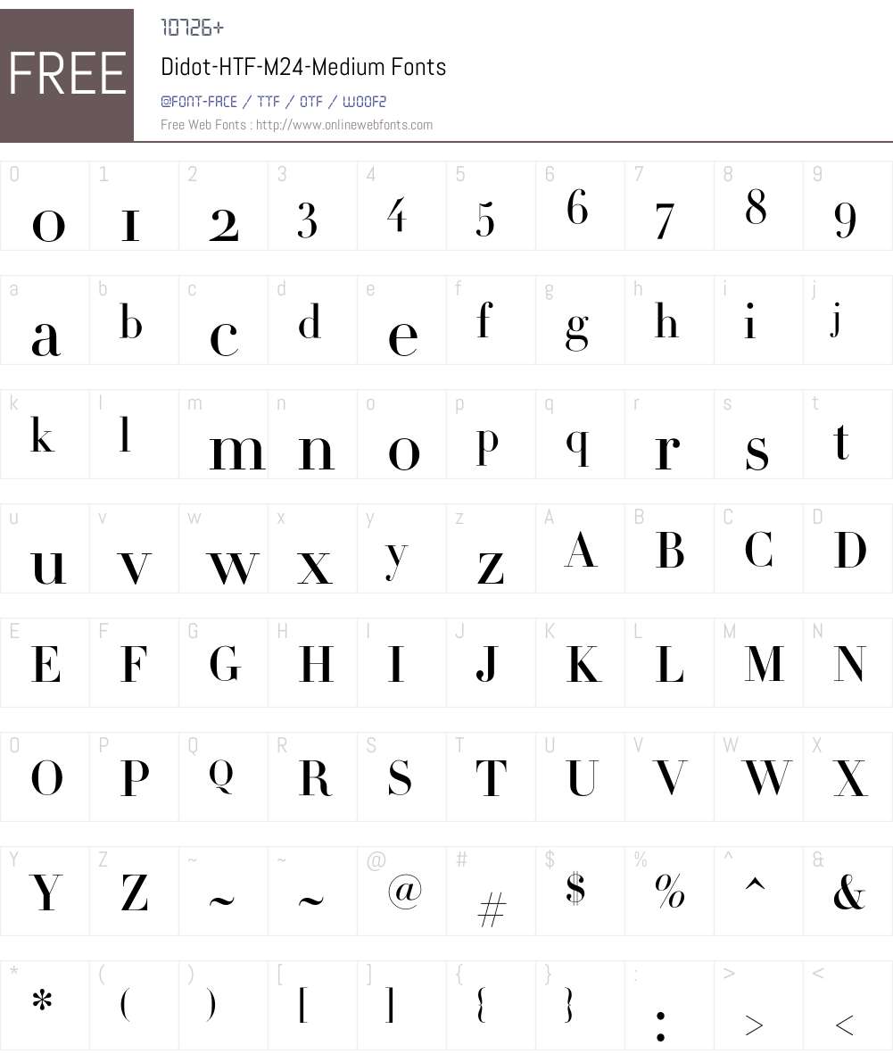 Didot Font Screenshots