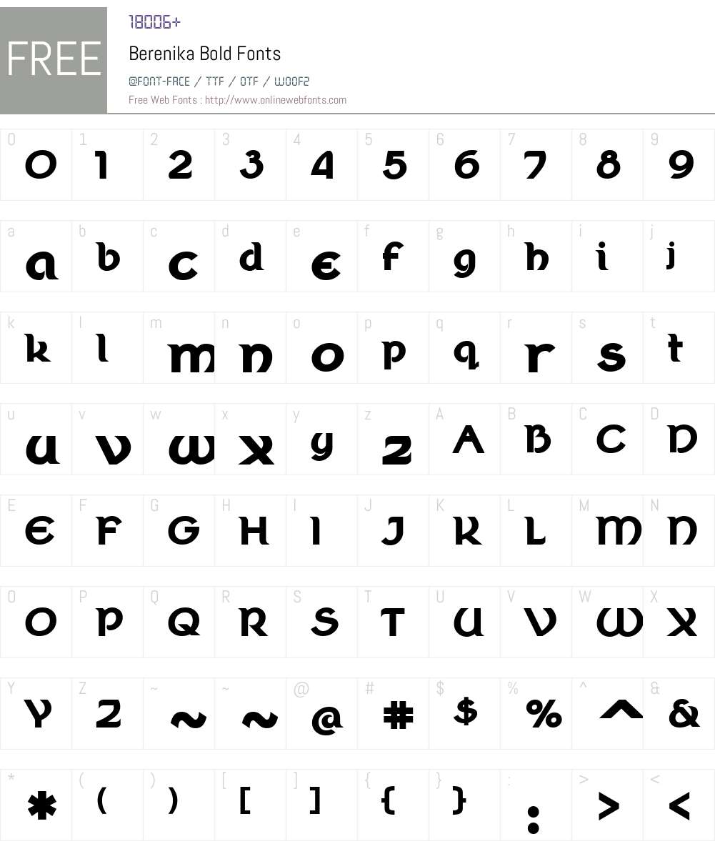 Berenika Font Screenshots