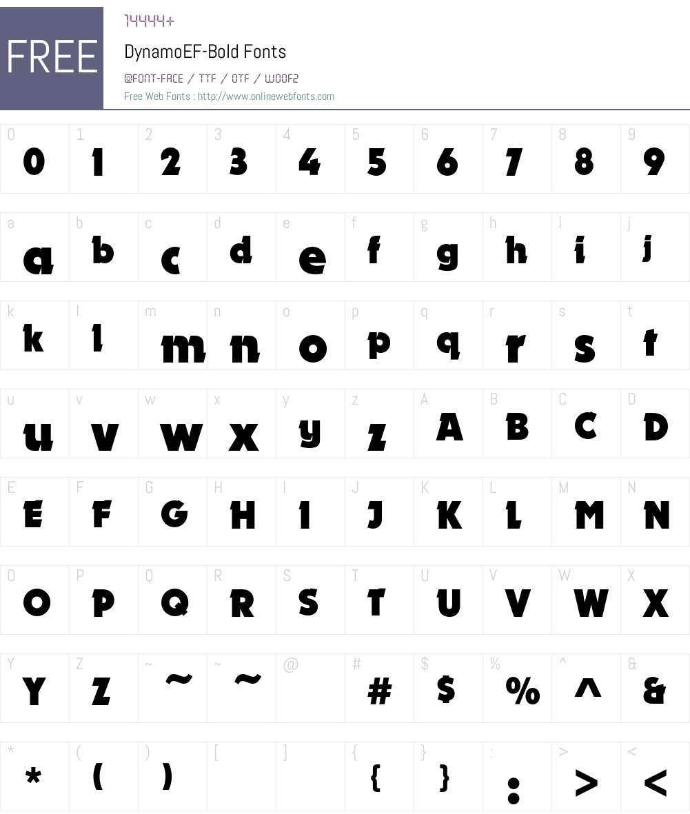 DynamoEF Font Screenshots