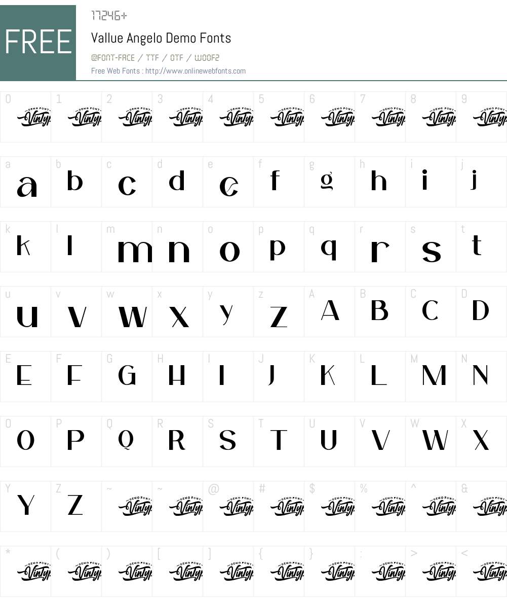 Vallue Angelo Demo 1.002;Fontself Maker 3.5.7 Fonts Free Download ...