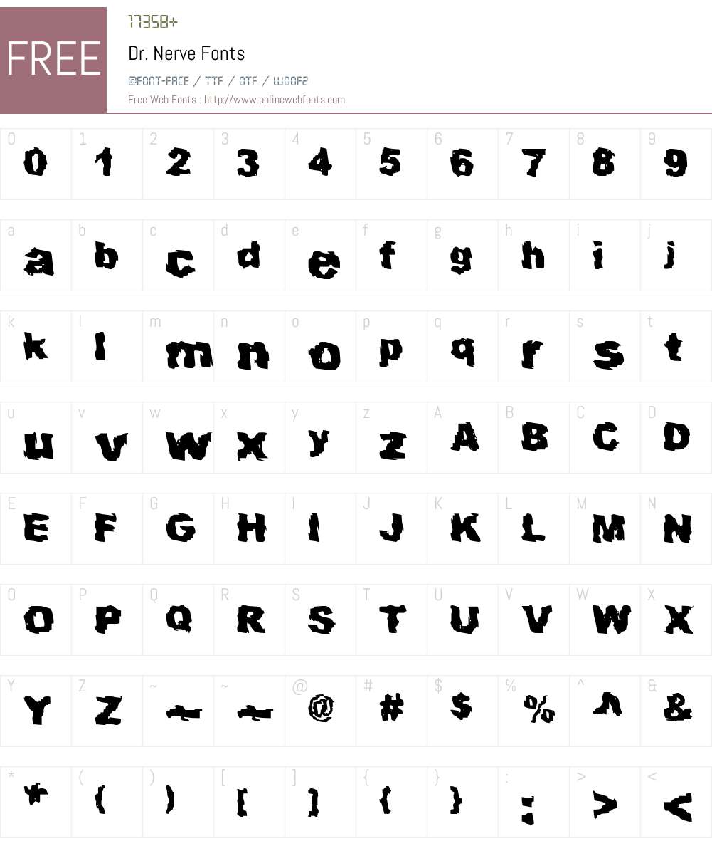 Dr. Nerve Font Screenshots