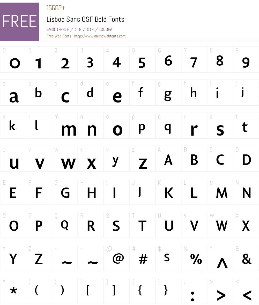 Lisboa Sans OSF Font Screenshots