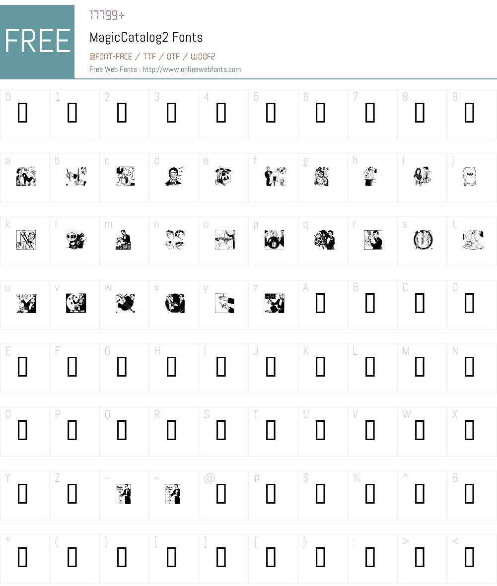 MagicCatalog2 Font Screenshots