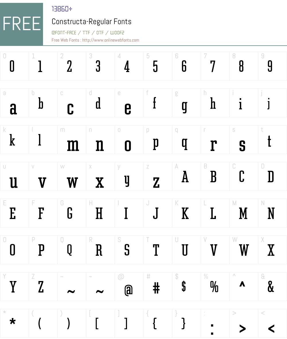 Constructa Font Screenshots