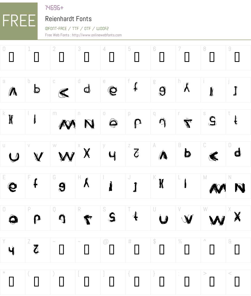 Reienhardt Font Screenshots