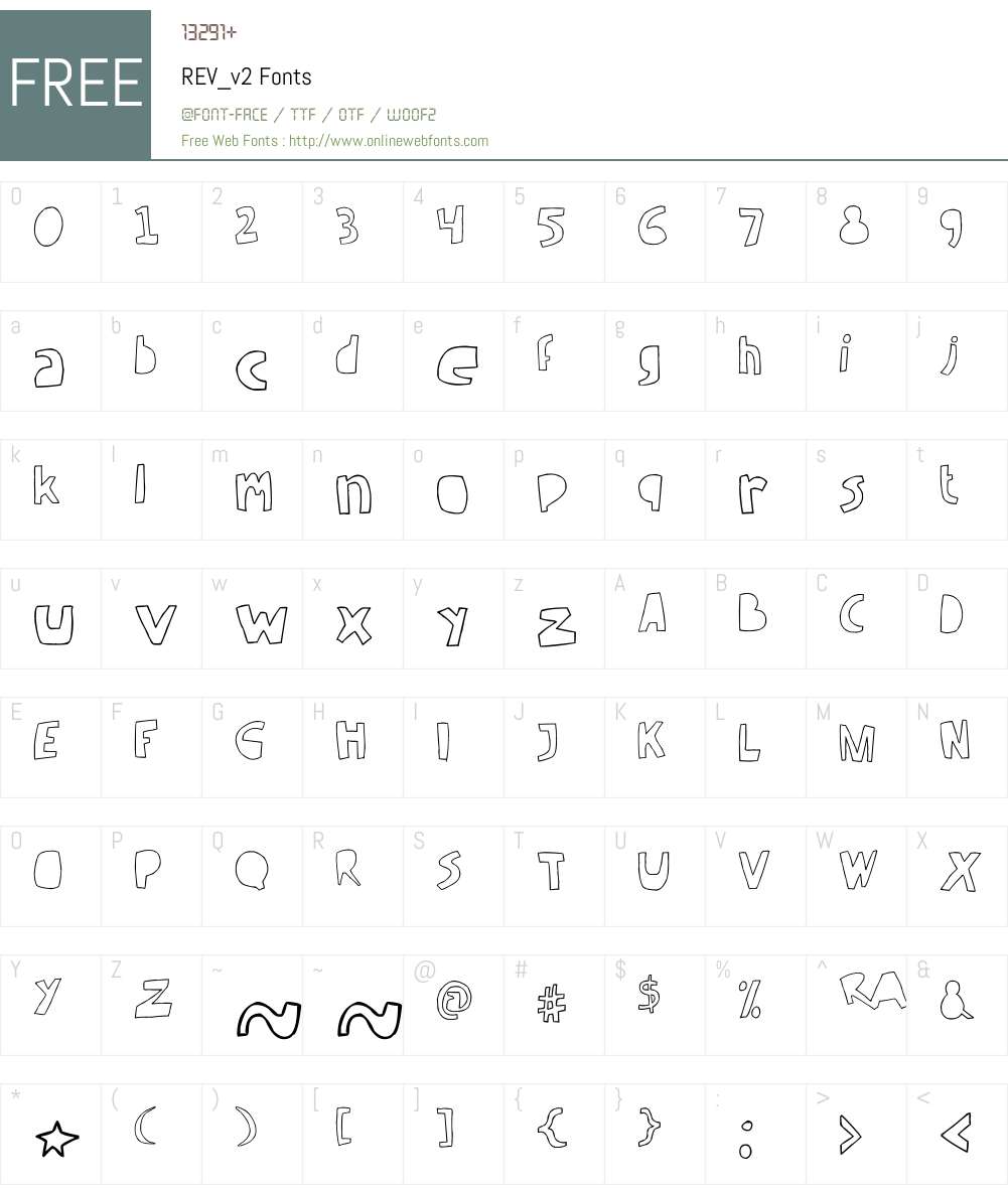 REV_v2 Font Screenshots