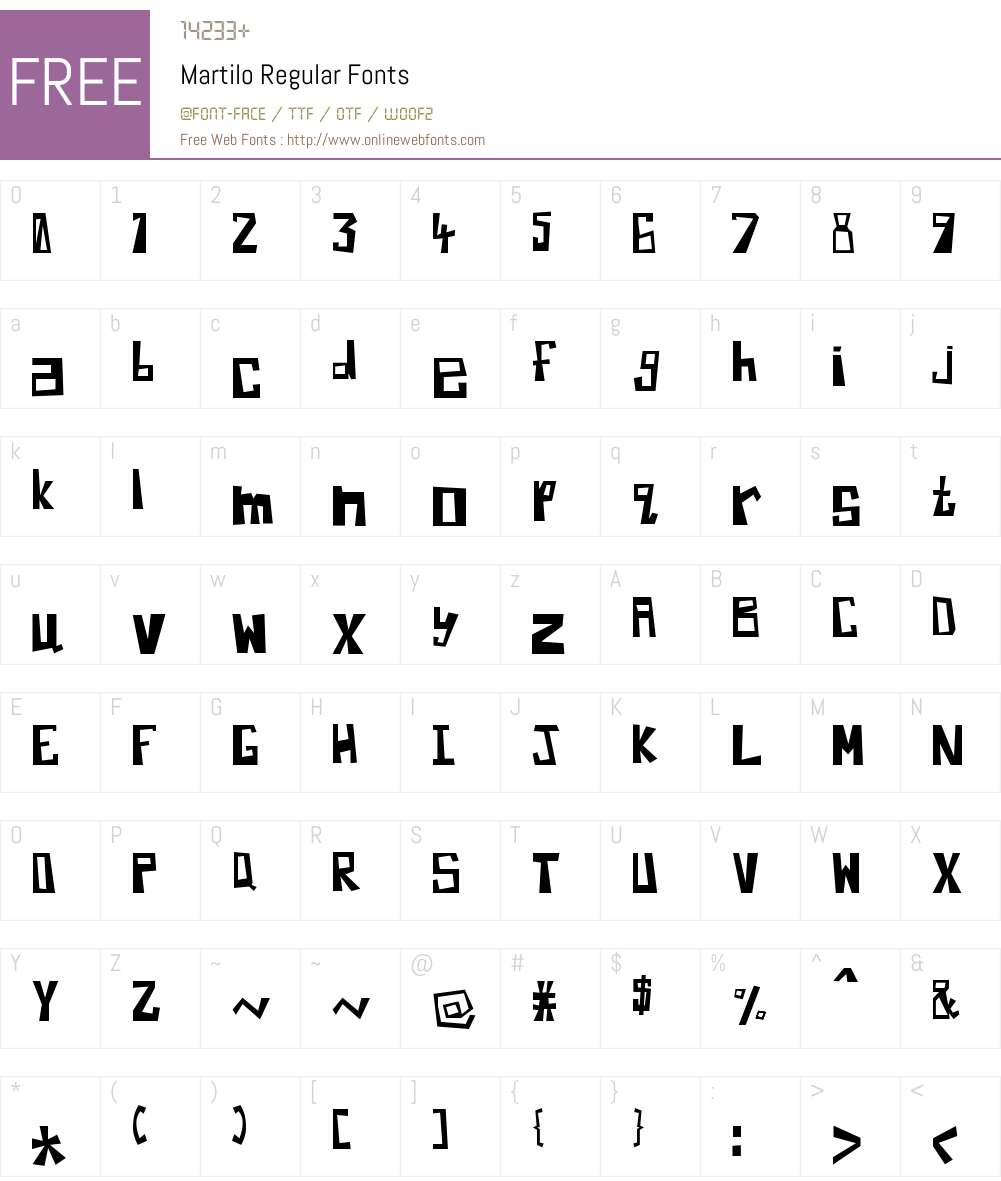 Martilo Font Screenshots