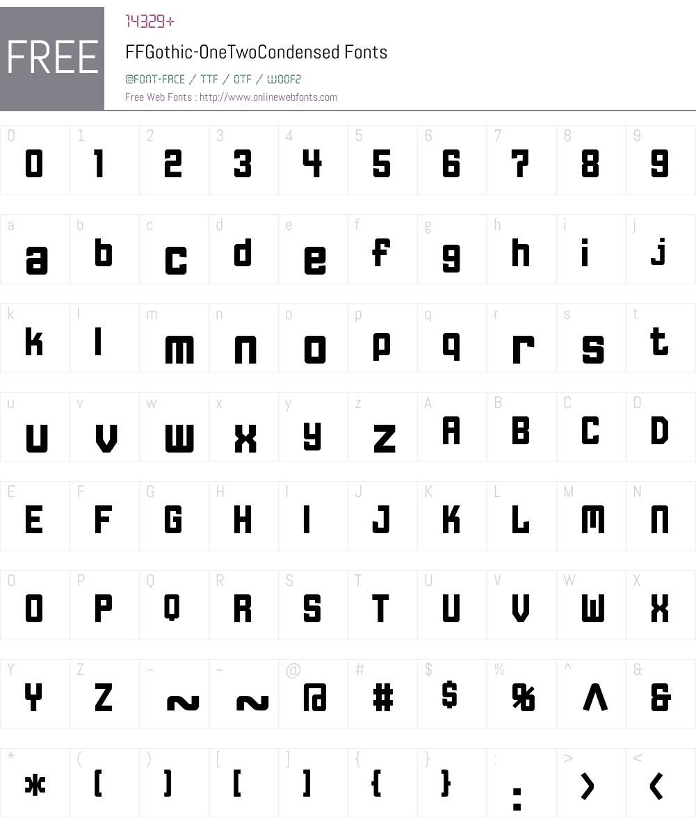 FFGothic Font Screenshots