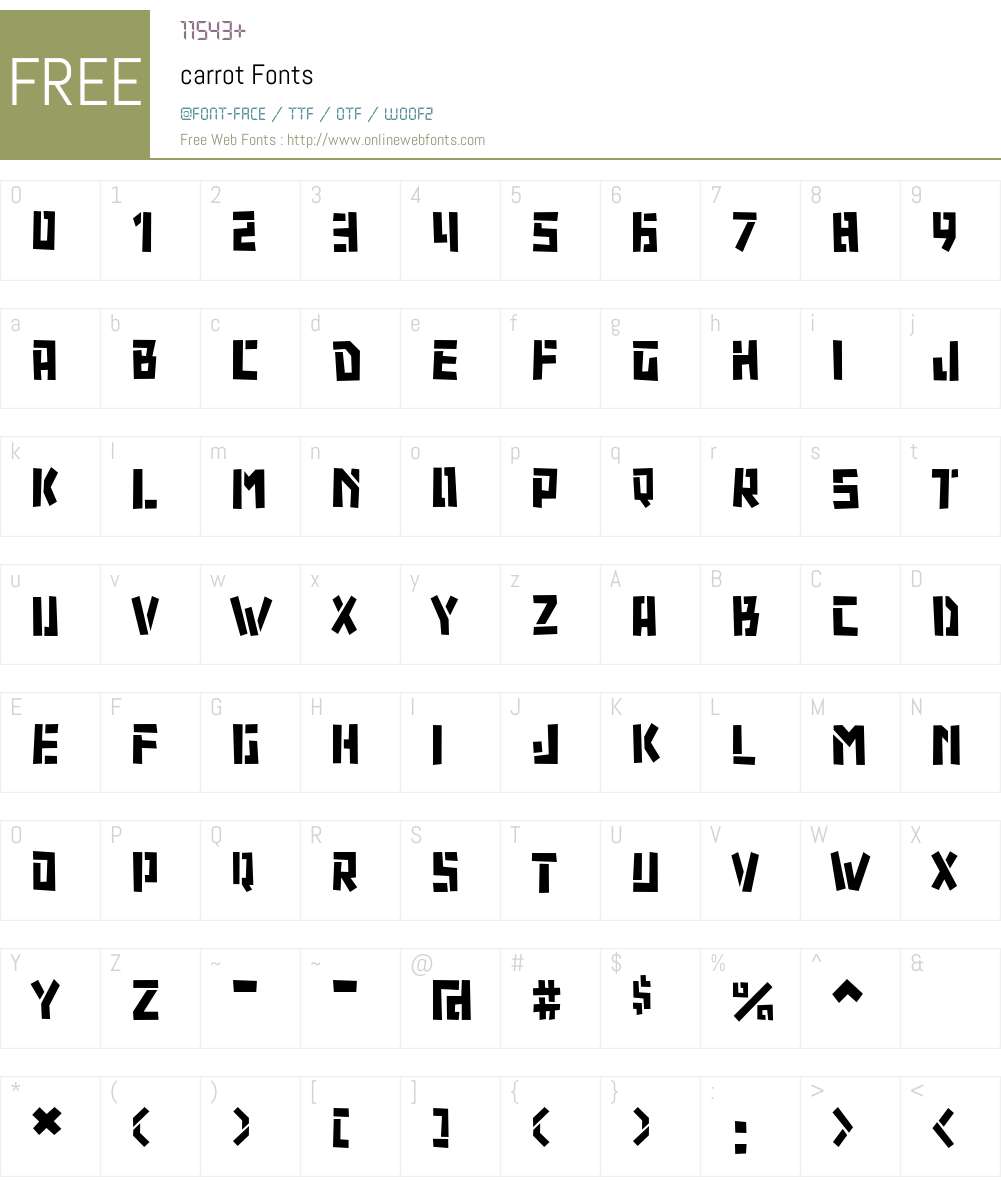 carrot Font Screenshots