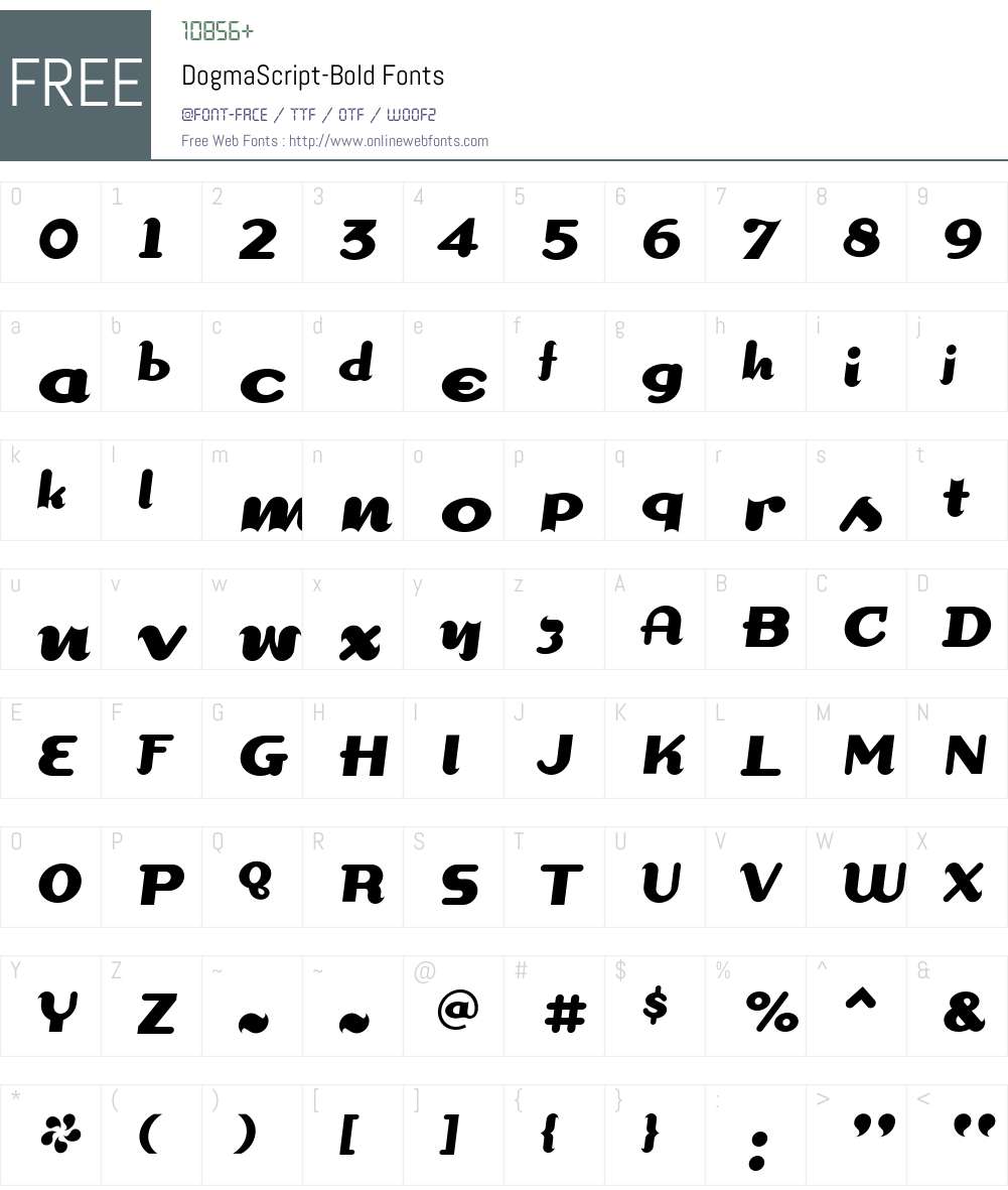 DogmaScript Font Screenshots