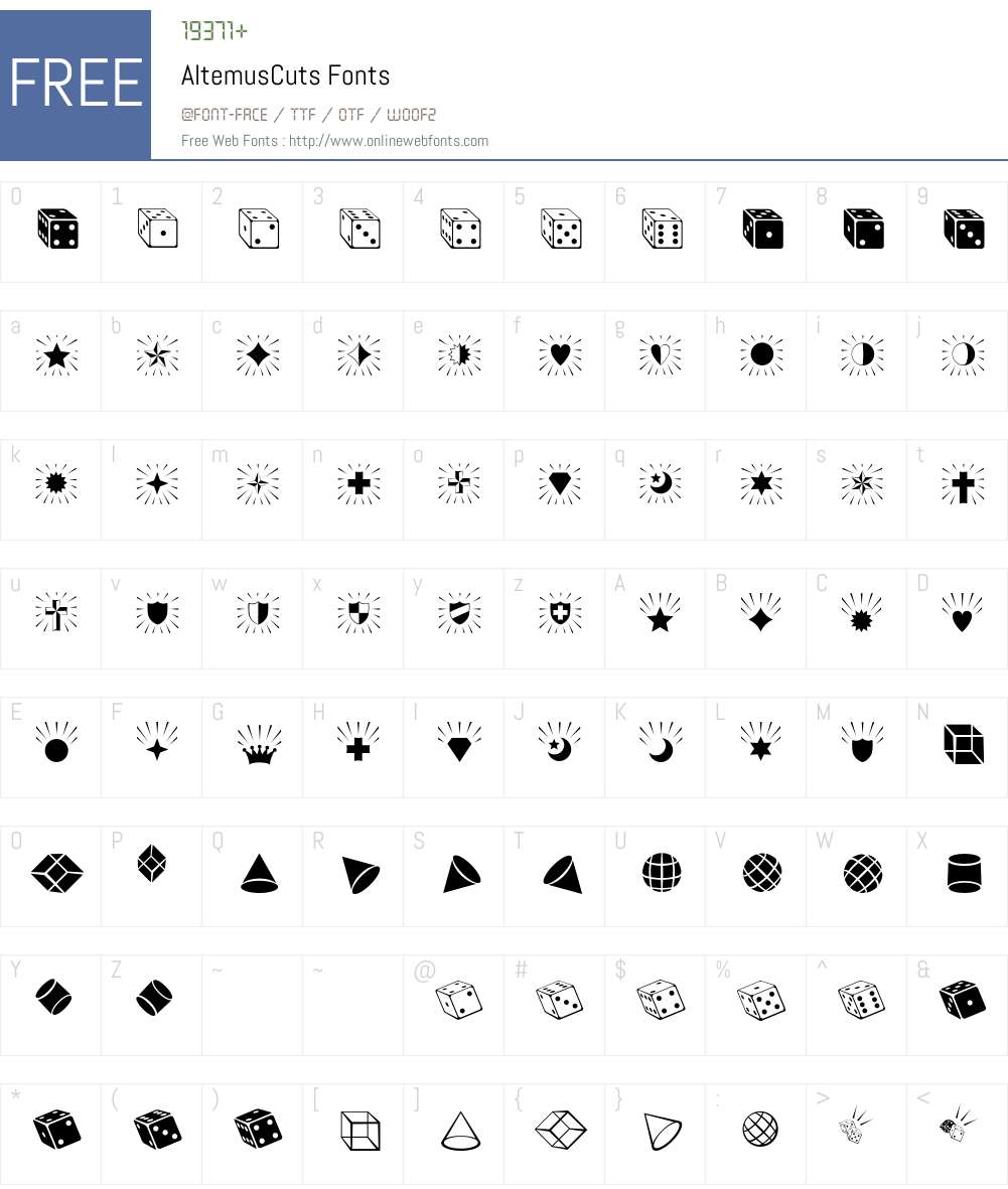 Altemus Font Screenshots