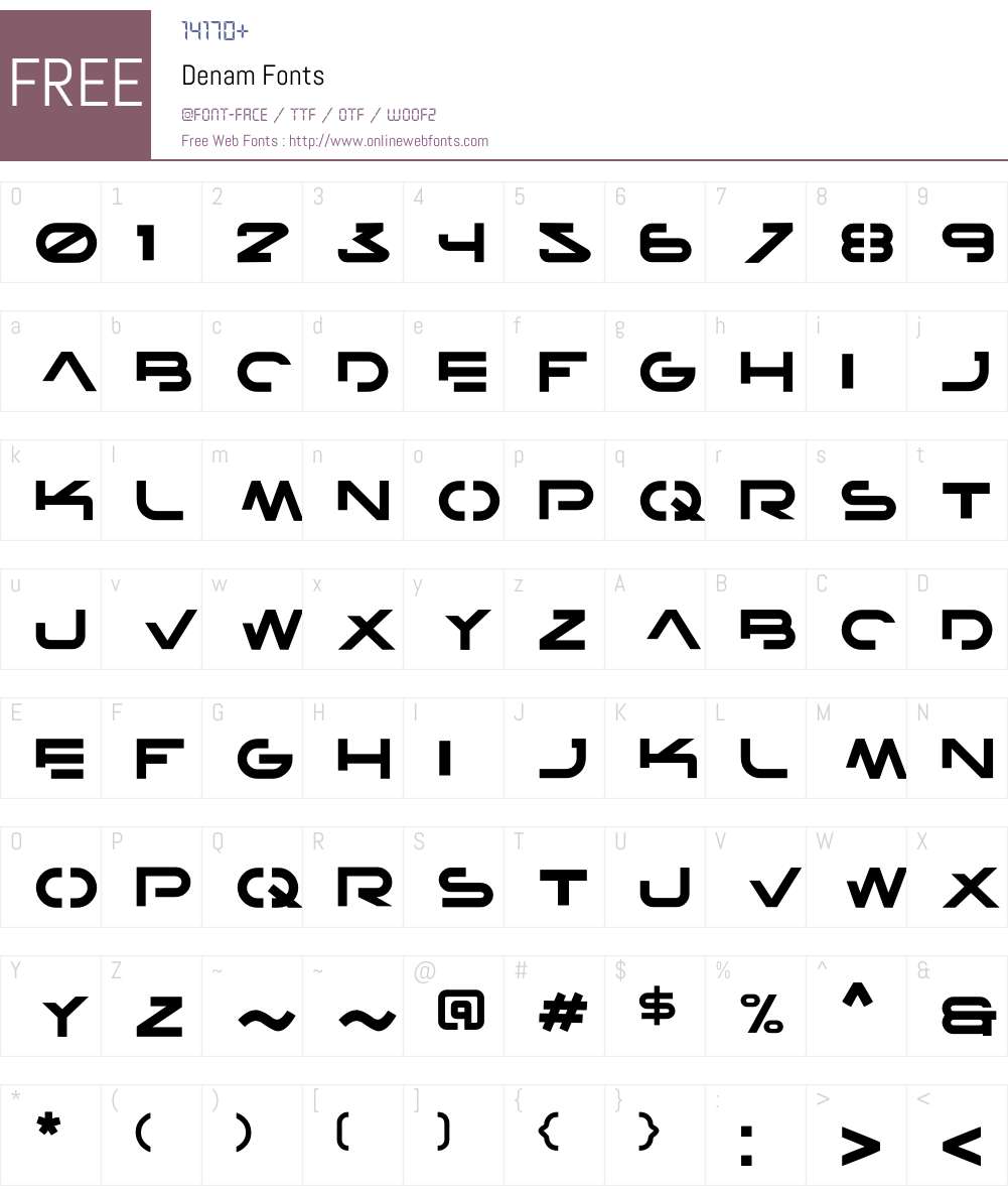 Denam 1.00;October 5, 2021;FontCreator 13.0.0.2683 32-bit Fonts Free ...