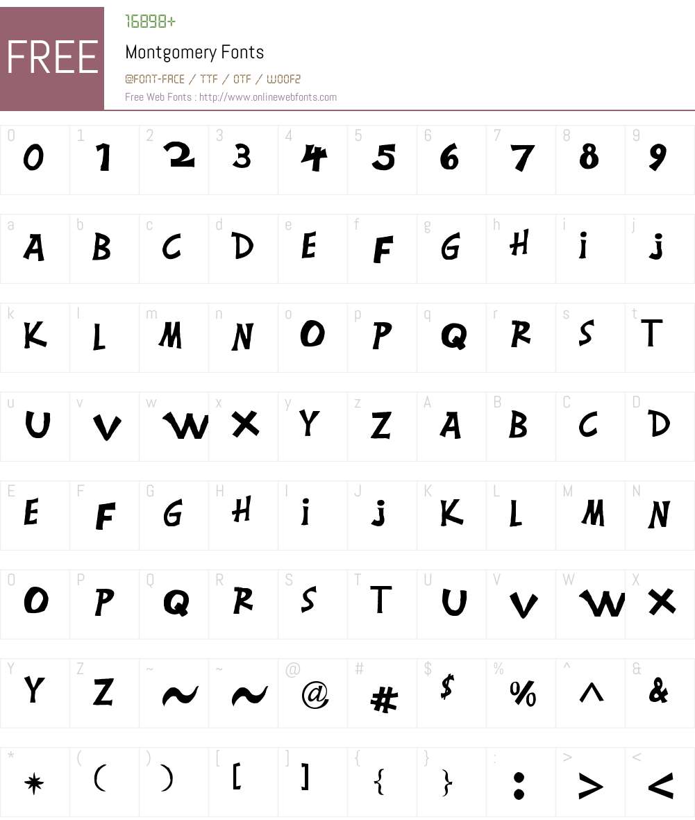 Montgomery Font Screenshots