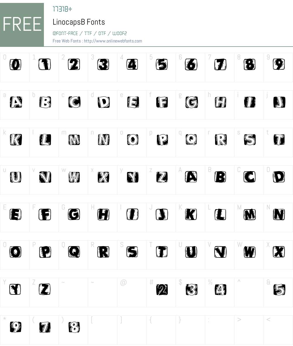 LinocapsB Font Screenshots