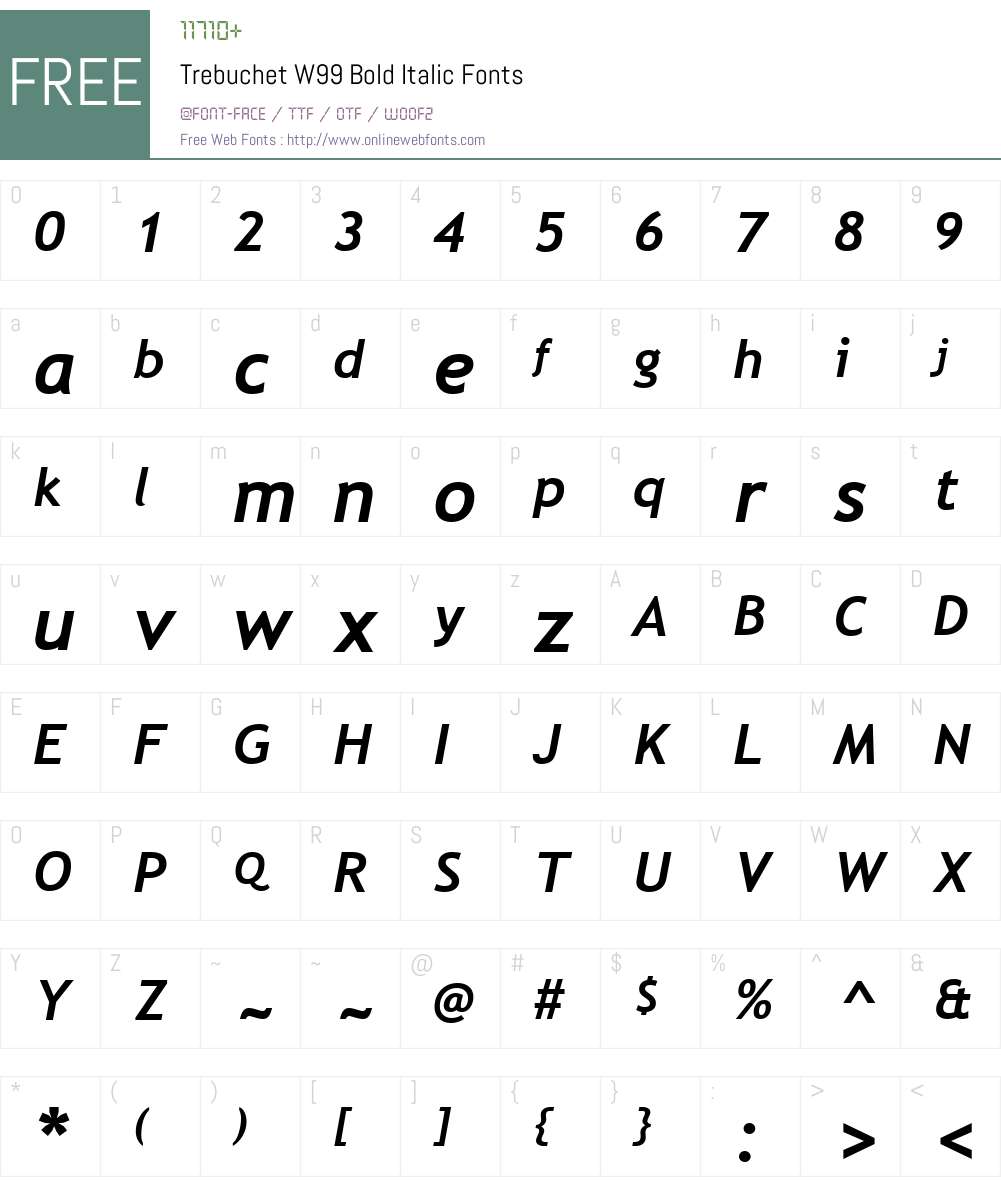 Trebuchet MS Font Screenshots
