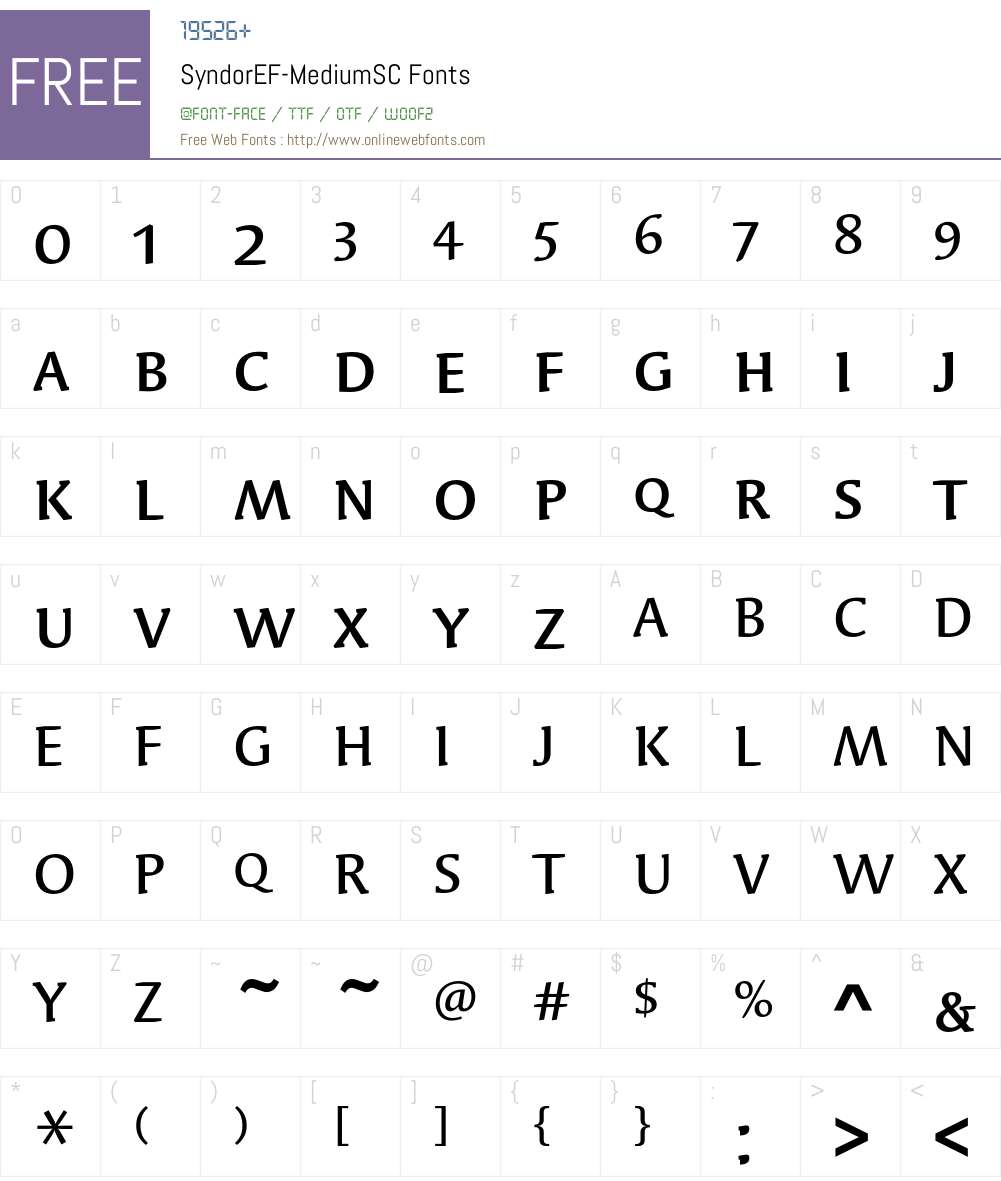 SyndorEF Font Screenshots