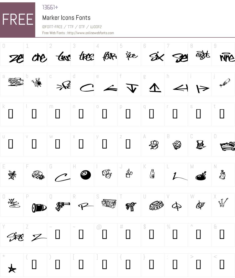 Marker Font Screenshots