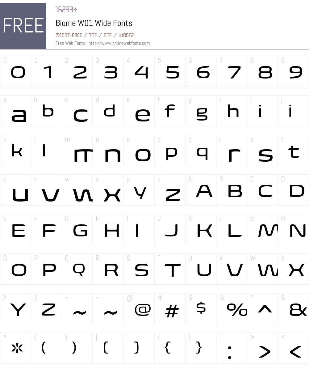 BiomeW01-Wide Font Screenshots