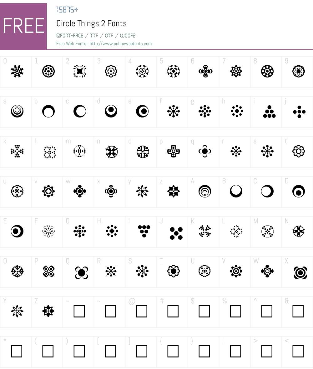 Circle Things 2 Font Screenshots