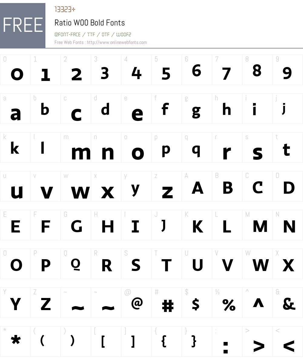 Ratio (p.s.type) Font Screenshots