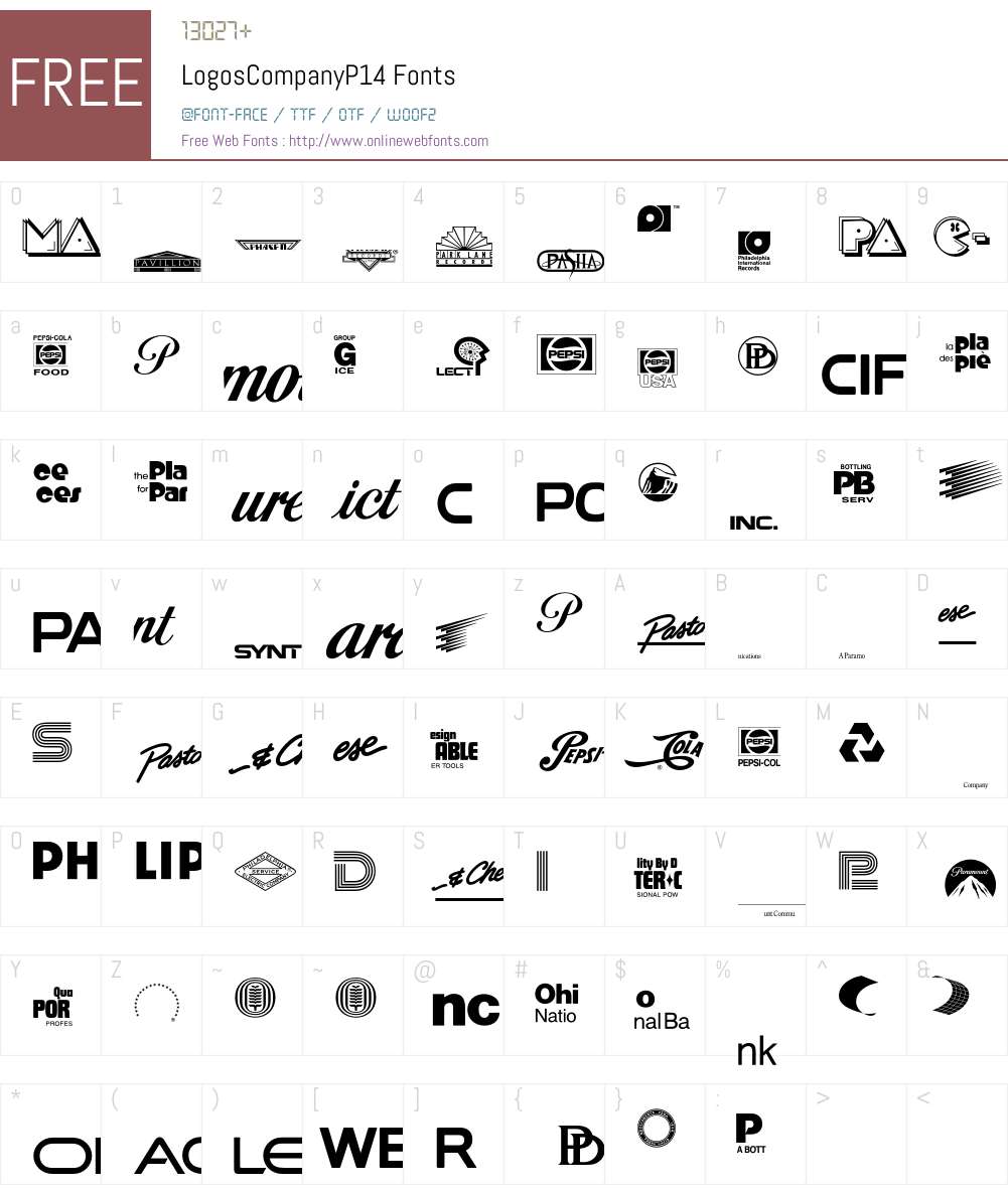 LogosCompany Font Screenshots