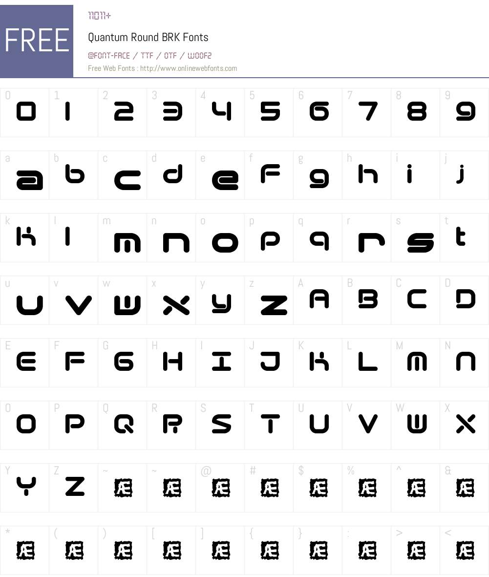 Quantum Round BRK Font Screenshots