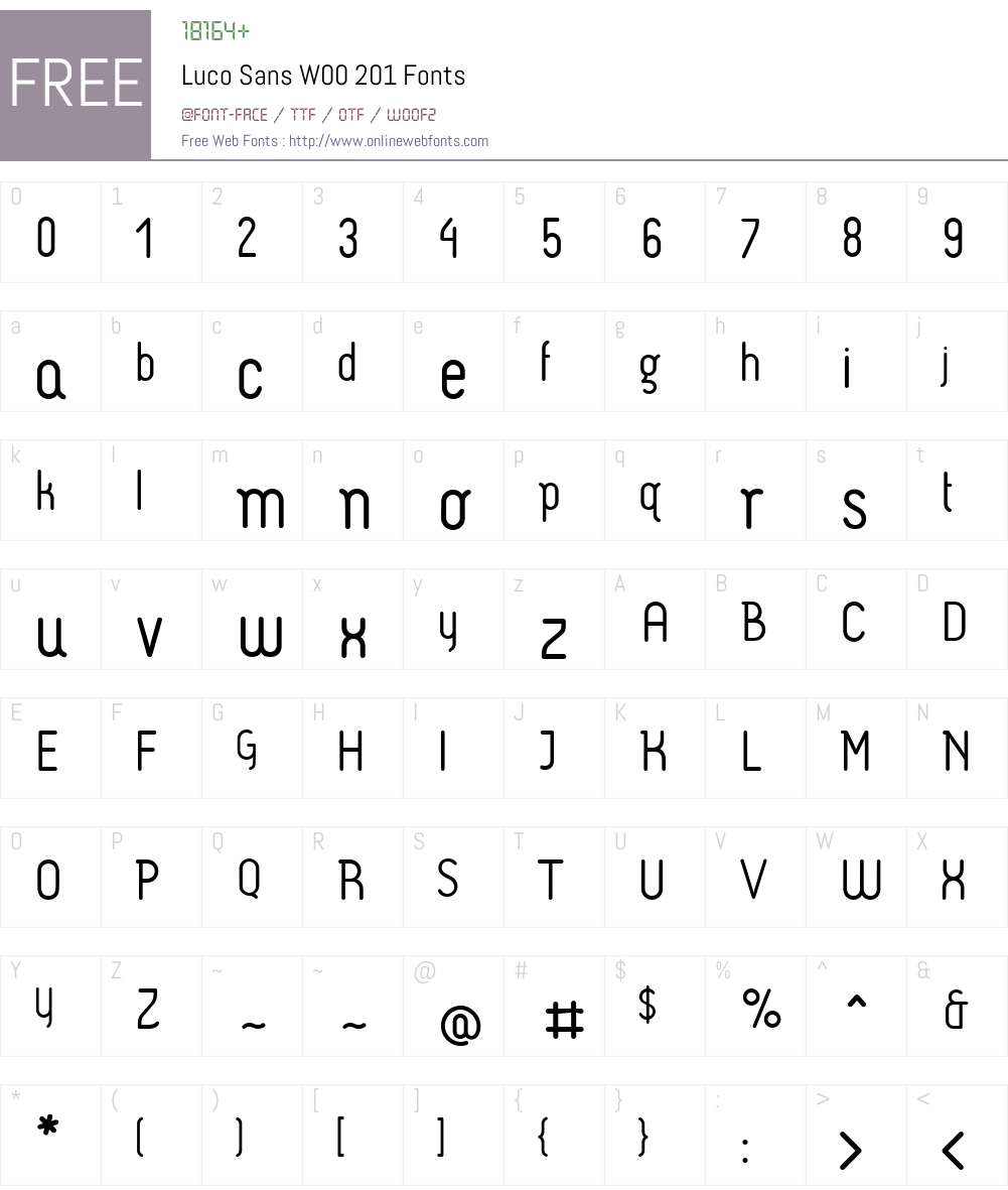 LucoSansW00-201 Font Screenshots