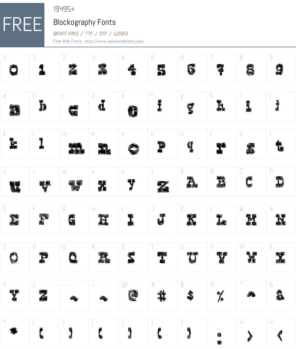 Blockography Font Screenshots