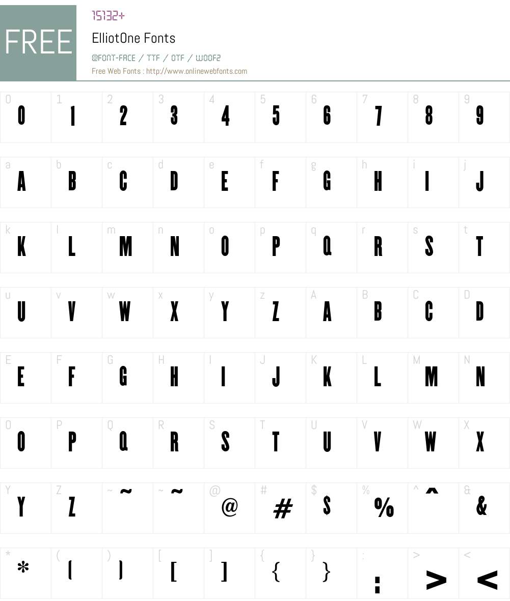 ElliotOne Font Screenshots