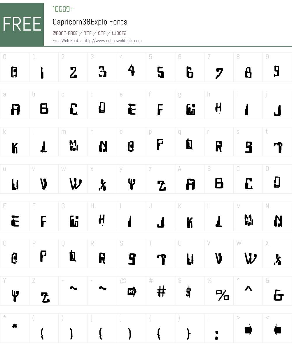 Capricorn38 Font Screenshots